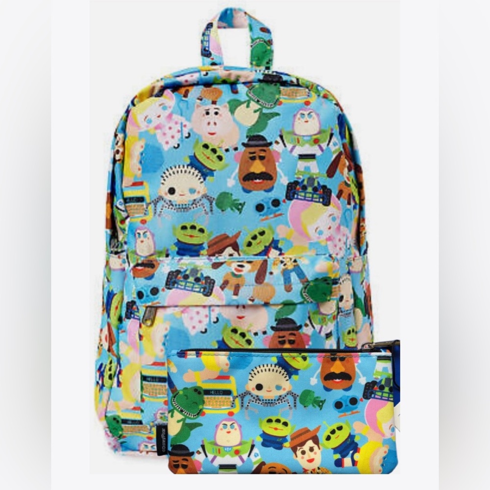 NWT- TWOFER- Loungefly Disney Toy Story Chibi Backpack W/ Matching pencil pouch